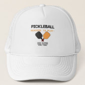 Pickleball Cap – Reasons to Play キャップ (正面)