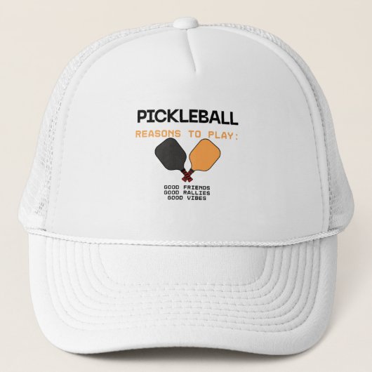 Pickleball Cap – Reasons to Play キャップ (正面)
