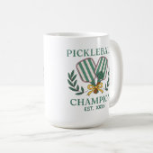 Pickleball Champion Custom Established Year コーヒーマグカップ (正面右)