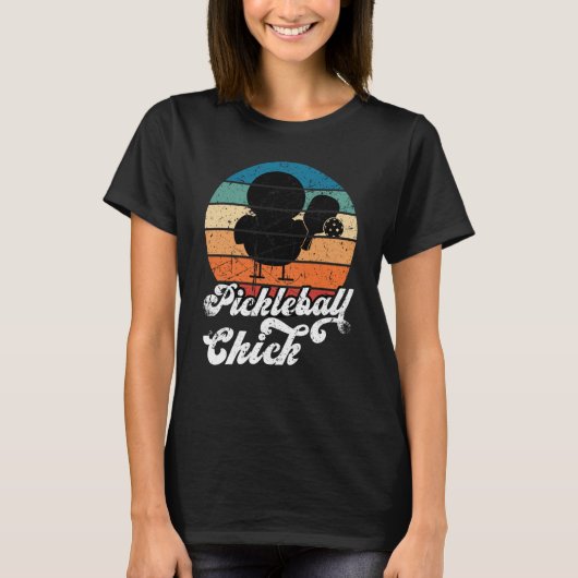 Pickleball Chick Retro Vintage  1 Tシャツ (正面)
