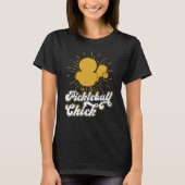 Pickleball Chick Retro Vintage  6 Tシャツ (正面)
