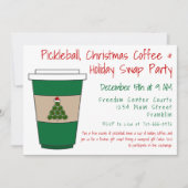 Pickleball, Christmas Coffee & Holiday Swap Party 招待状 (正面)