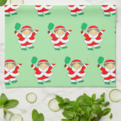Pickleball Christmas Kitchen Towel キッチンタオル (折り畳み)