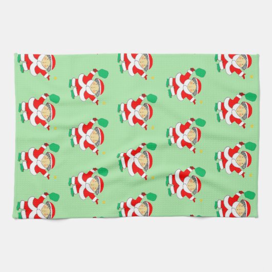 Pickleball Christmas Kitchen Towel キッチンタオル (横)