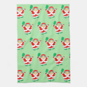 Pickleball Christmas Kitchen Towel キッチンタオル (縦)
