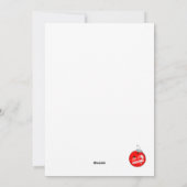 Pickleball Christmas Oh What Fun Snowflakes Red シーズンカード (裏面)