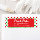 Pickleball Christmas Ornaments Party Invites Card  ラベル (インサイチュ)