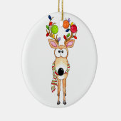 Pickleball Christmas Reindeer セラミックオーナメント (右)