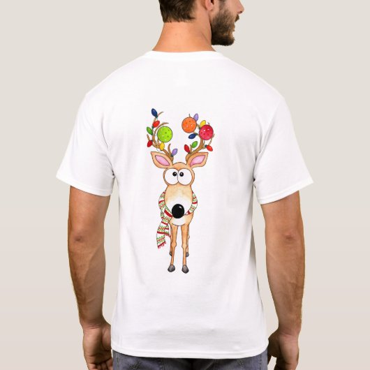 Pickleball Christmas Reindeer Tシャツ (裏面)