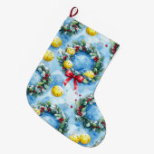 Pickleball Christmas themed ラージクリスマスストッキング (正面 (吊り時))