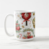 Pickleball Christmas themed with Paddle コーヒーマグカップ (左)