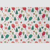 Pickleball Christmas Tissue Paper  薄葉紙 (正面)