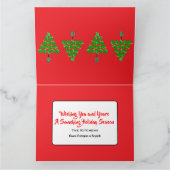 Pickleball Christmas Tree Happy Holidays Photo カード (内部)