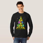 Pickleball Christmas Tree Santa Pickleball X Mas L Tシャツ (正面フル)