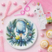 Pickleball Christmas Wreath  ペーパープレート (パーティー)