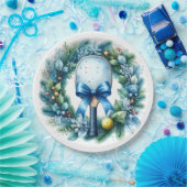 Pickleball Christmas Wreath  ペーパープレート (パーティー)