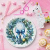 Pickleball Christmas Wreath  ペーパープレート (パーティー)