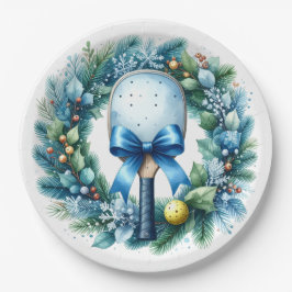 Pickleball Christmas Wreath  ペーパープレート