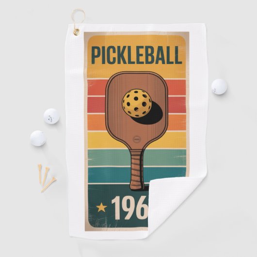 Pickleball Classic 1965 Paddle Poster For Fans ゴルフタオル (インサイチュ)