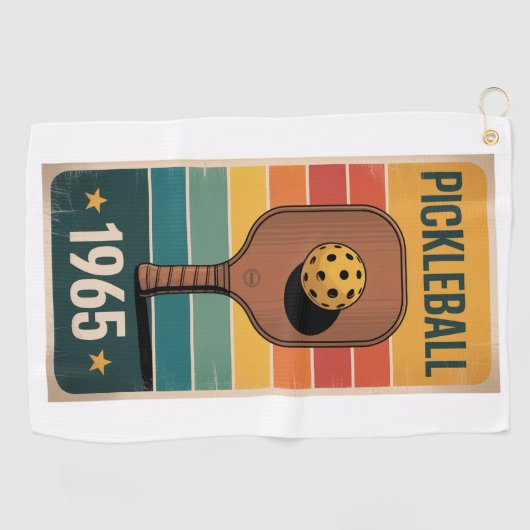 Pickleball Classic 1965 Paddle Poster For Fans ゴルフタオル (横)