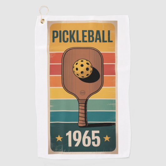Pickleball Classic 1965 Paddle Poster For Fans ゴルフタオル (正面)