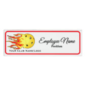 Pickleball Club Personalized Logo Employee 名札 (正面)