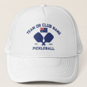 Pickleball Club Team Australia Flag Custom キャップ (正面)