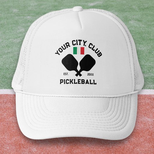 Pickleball Club Team Italian Flag Pickler Gift キャップ