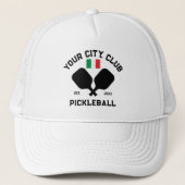 Pickleball Club Team Italian Flag Pickler Gift キャップ (正面)