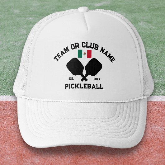 Pickleball Club Team Mexico Mexican Flag Custom キャップ