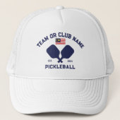 Pickleball Club Team Name マレーシア マレーシア国旗 キャップ (正面)