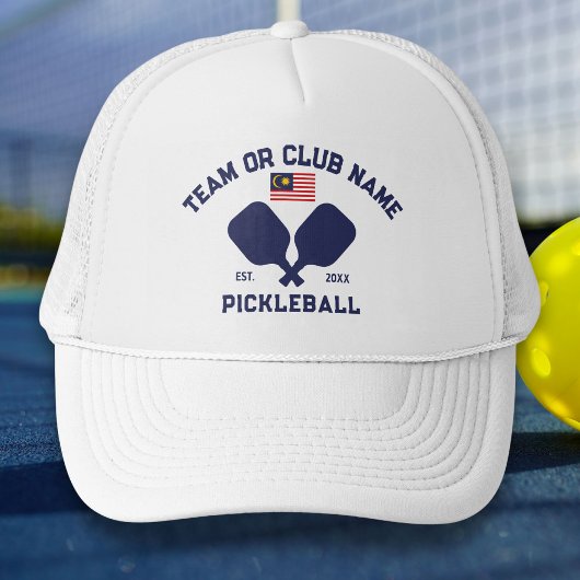 Pickleball Club Team Name マレーシア マレーシア国旗 キャップ