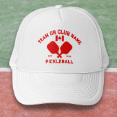 Pickleball Club Team Name Canada Flag Custom キャップ