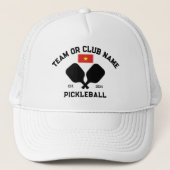 Pickleball Club Team Name Vietnamese Vietnam Flag キャップ (正面)