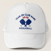 Pickleball Club Team UK イギリス旗 カスタムデザイン キャップ (正面)