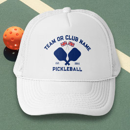 Pickleball Club Team UK イギリス旗 カスタムデザイン キャップ