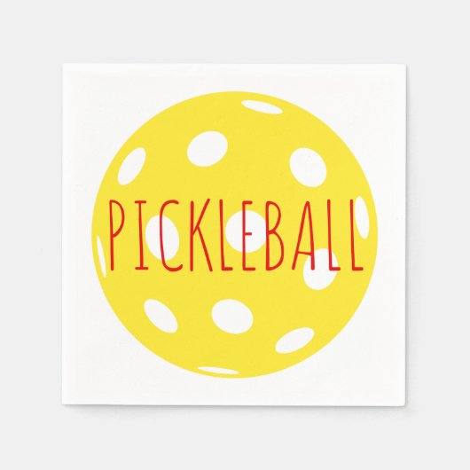 Pickleball Cocktail Napkins スタンダードカクテルナプキン (正面)