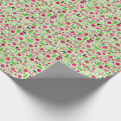 Pickleball Cosmo Day Dinking on Pale Green ラッピングペーパー (角)