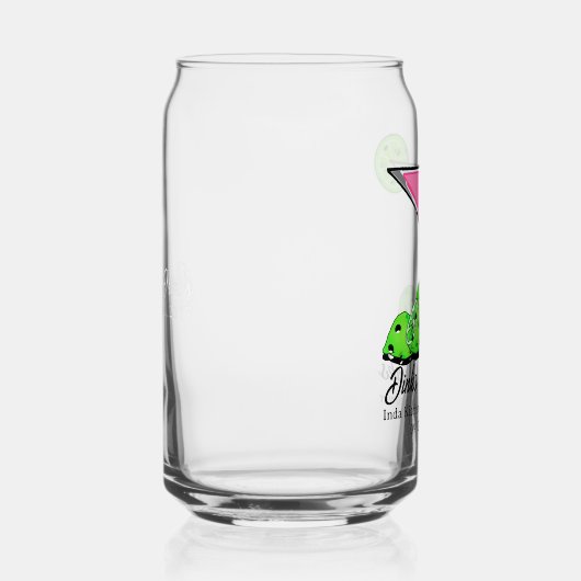 Pickleball Cosmo Dinks & Drinks Personalized ガラス缶 (右)