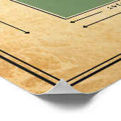 Pickleball Court Diagram - Official USA Dimensions ポスター (角)