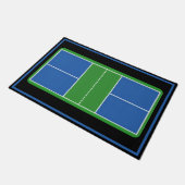 Pickleball Court Welcome Mat - Blue and Green ドアマット (アングル)