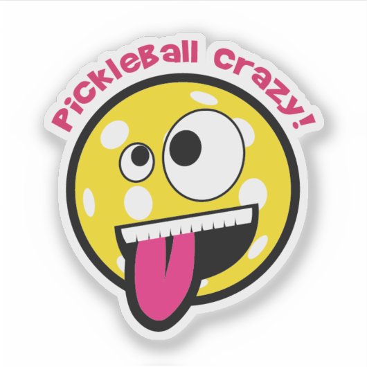 Pickleball Crazy シール (正面)