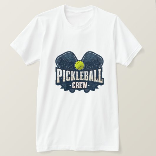 Pickleball Crew Shirt – Vintage Pickleball Team Ba Tシャツ (デザイン正面)