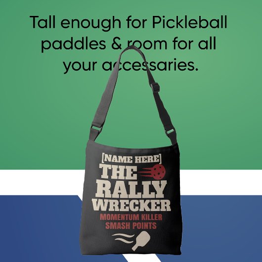 Pickleball Custom Name The Rally Wrecker クロスボディバッグ