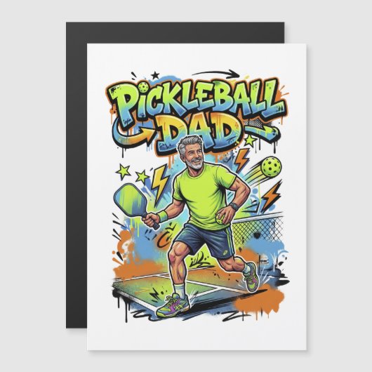 Pickleball Dad Graffiti Paddle Sport Art (正面/裏面)