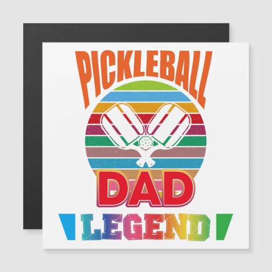 Pickleball Dad Legend Retro Rainbow (正面/裏面)