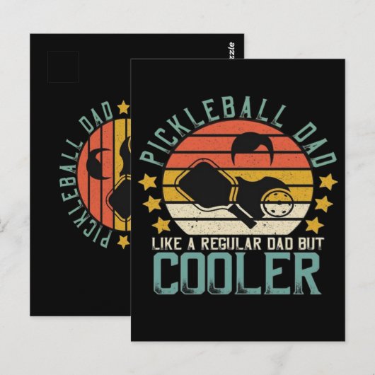 Pickleball Dad Like A Regular Dad But Cooler ポストカード (正面/裏面)