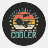 Pickleball Dad Like A Regular Dad But Cooler ラウンドシール (正面)