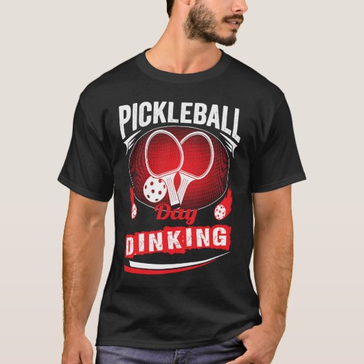 Pickleball Day Dinking Motivational Pickleball Squ Tシャツ (正面)