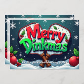 Pickleball Dink If You Love Christmas シーズンカード (正面/裏面)